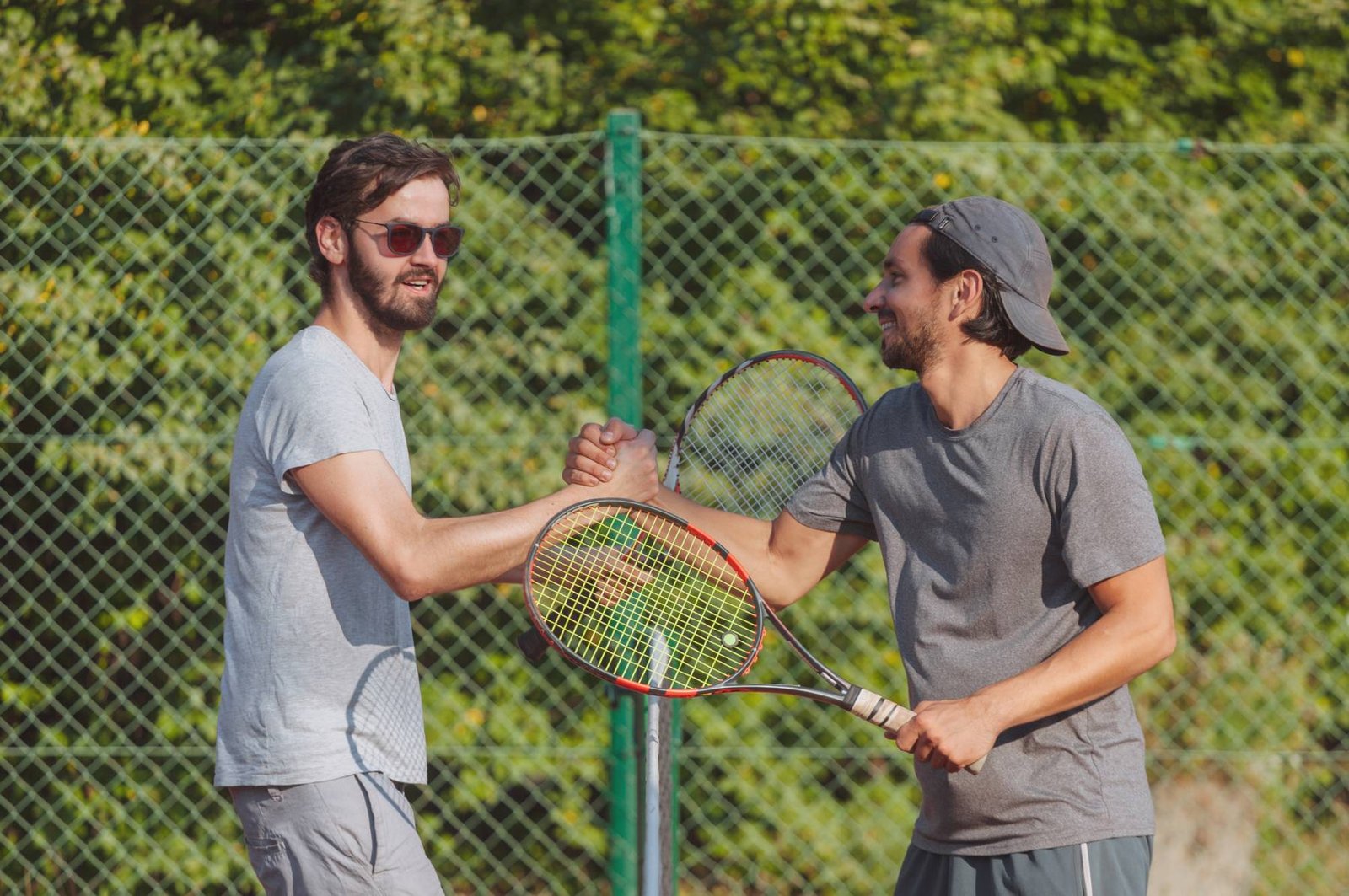 Players connecting after a match